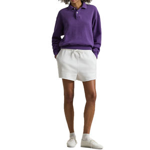 Suéter de Primera Calidad con Cuello Personalizable, Felpa Cepillada, Marca Privada, Top Informal de Punto de Mezcla de Algodón para Mujer, Primavera Verano - Product Image 6