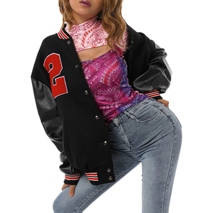 Fashion Women Cropped Varsity <b>Jackets</b> Custom logo Crop Short Varsity <b>Jackets</b> Best Quality Wool Varsity <b>Jackets</b> - Product Image 6