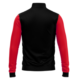 Sudadera de hombre personalizada de corte regular con media cremallera y manga larga, de algodón grueso para invierno, con relieve de color y bordado liso. - Product Image 4