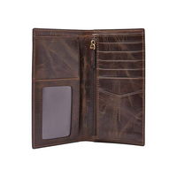 Dompet kulit trendi produsen profesional Harga terbaik untuk pria desain unik dengan dompet Logo kustom bersirkulasi