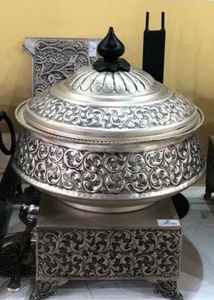 Plat à réchaud en métal de couleur or rose au design moderne et exclusif à prix de gros - Product Image 4