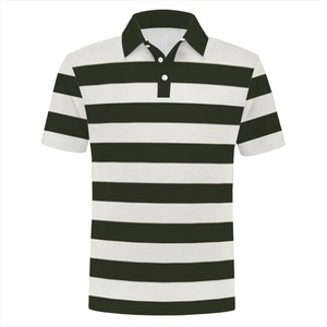 Polo de golf décontracté à manches courtes en coton et soie vierge de haute qualité 200gsm avec logo personnalisé pour hommes - Product Image 4