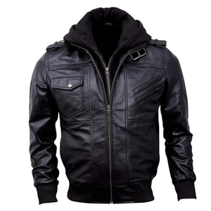 Chaqueta de motorista clásica de diseñador de moda OEM, chaqueta de cuero para motocicleta para hombre, proveedor de chaqueta de cuero personalizada - Product Image 2