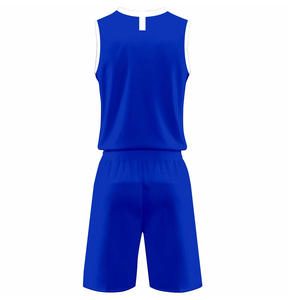 COSH Fabricant de vêtements de sport Uniforme de basket-ball de couleur bleue unie Maillot de basket-ball avec nom personnalisé Tissu respirant à séchage rapide - Product Image 6