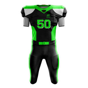 Uniforme de Fútbol Americano de Manga Corta 100% Poliéster, Precio de Fábrica, Secado Rápido, Transpirable, Personalizable, Uniforme de Equipo en Stock - Product Image 1