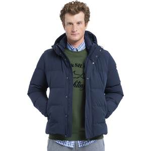 Veste matelassée d'hiver à capuche pour homme, col rabattu, broderie, poche avant réversible imperméable, coupe régulière moyenne - Product Image 4