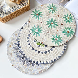 Napperons nacrés pour décoration de table à manger top vente mosaïque MOP coquilles napperon - Product Image 6