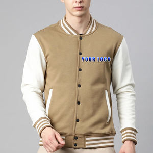 Veste de coupe régulière en laine 100% coton personnalisée OEM/ODM pour homme Patches en chenille personnalisés Veste universitaire de baseball Lettermen avec logo - Product Image 1