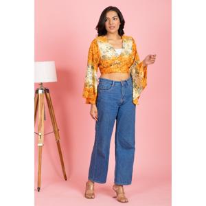 เสื้อครอปผ้าไหมระบายอากาศสำหรับผู้หญิง - Product Image 1