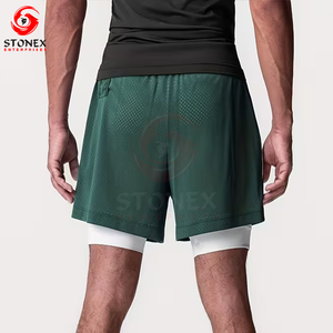 Pantalones Cortos Deportivos Personalizados de Talla Grande para Hombre, de Alta Calidad, con Cierre de Cordón, Transpirables y de Secado Rápido, para Entrenamientos |   Servicio OEM - Product Image 3