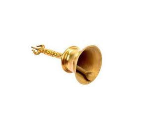 Nouvelle cloche à poignée en laiton de haute qualité vente chaude cloche à poignée en laiton pur pour temple prière bureau église en gros prix bas quantité minimale de commande - Product Image 1