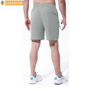 Pantalones cortos de malla para hombre, ropa deportiva ligera de secado rápido para gimnasio, entrenamiento y correr - Product Image 4