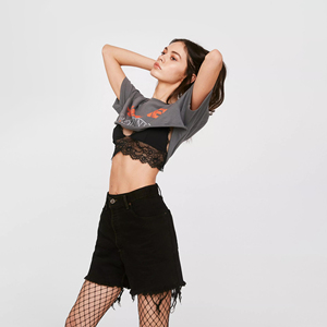 กางเกงเอวสูงสำหรับผู้หญิง,กางเกงยีนส์ทรงดินสอสีอ่อนสตรีทกางเกงผ้ายีนส์ลำลองสำหรับผู้หญิงขาดๆ - Product Image 5