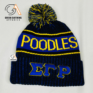 Custom Sigma Gamma Rho SGRho Sorority Jacquard Knitted Fans <b>Scarf</b> <b>and</b> Beanie <b>Hat</b> Set - Product Image 6