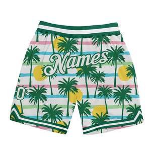 Pantalones Cortos de Baloncesto Blancos con Estampado Cargo 3D Vintage Antiarrugas Personalizados para Verde, 100% Poliéster, Ropa Deportiva Impermeable OMMIZ - Product Image 4