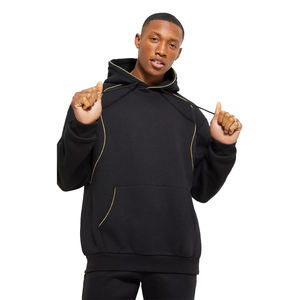 Sweat à capuche YKK 500 GSM polaire pull vierge OEM Service couleur unie sweat à capuche pour hommes à la mode coupe et couture sweat à capuche quantité minimale de commande bas - Product Image 1