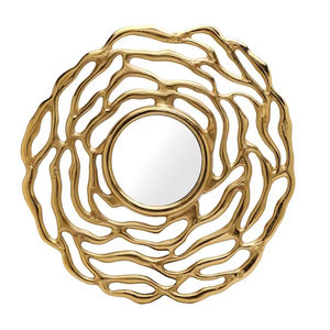 Elegant Design Stylish Look Solid Metal Frame Wall <b>Mirror</b> for Decoration Living Room Wall Decorative Flower Shape <b>Mirror</b> - Product Image 3