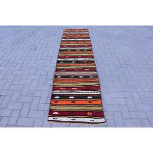 Orange rouge Vintage tapis turc grande surface 9x12 Rectangle Patchwork Design PP matériel avec support en laine pour couloir chambre décor - Product Image 1