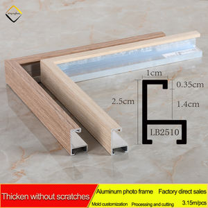 Venta al por mayor de fábrica, marco de fotos de metal personalizado, marcos de carteles de aluminio de roble blanco de teca, marco de fotos de aluminio moldeado - Product Image 4