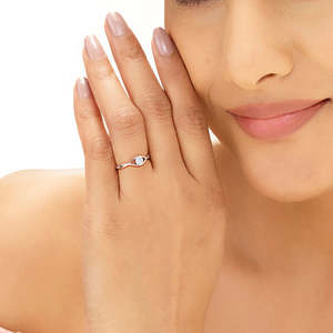 แหวนเพชรโรสโกลด์สไตล์ลำลอง Bright Eye - Product Image 2