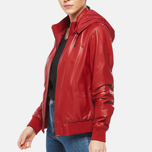 Chaqueta Bomber de cuero hecha a mano para uso diario con bordado de impresión personalizado o opciones de marca de Etiqueta interior - Product Image 3