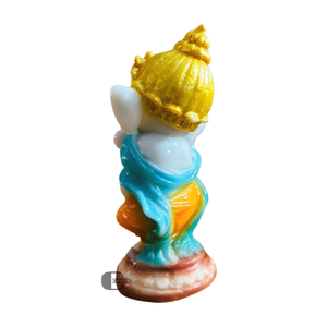 Estatua de Ganesh Ji de Poliresina, Modelo Hecho a Mano, Pintado a Mano, Decoración Religiosa Tradicional, Pooja, Boda, Hogar, Estilo Indio - Product Image 3