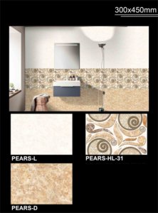 Vente chaude de mode indien premier fabricant fournisseur salle de bain émaillée 300x450mm carreaux de terrasse prix carreaux de mur en céramique - Product Image 3