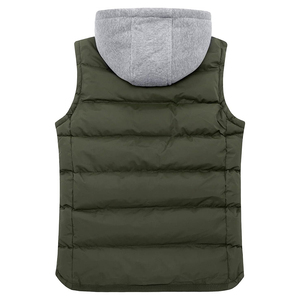 Meilleures ventes Gilet matelassé sans manches pour hommes Vêtements décontractés doux et respirants Gilet matelassé pour hommes avec poche zippée - Product Image 2