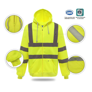 Sudadera con capucha reflectante de alta visibilidad para hombre, chaqueta de seguridad de alta visibilidad, ropa de trabajo de invierno, sudadera, ropa reflectante hecha a medida - Product Image 3