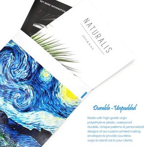 ถุงโพลีเมลเลอร์ 25x33 ซม. ปิดผนึกด้วยตัวเอง กันน้ำ ทนต่อการฉีกขาด ทนทาน 2.3M ผ้าใบแคนวาสลาย Starry Night Van Gogh - Product Image 2