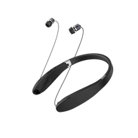 Headset Lipat Ringan, Headphone Retraktil untuk Olahraga, Peredam Kebisingan, Stereo, Headset Nirkabel dengan Neckband