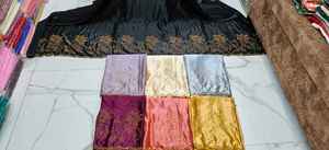 Eco-Friendly Embroidered Jacquard Beaded Stone Work Designer Somali Gogura Fabric for <b>Wedding</b> Girls Garment - Product Image 4