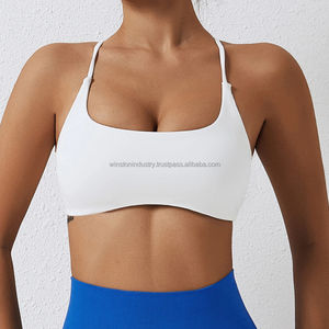 Women's High Neck Sports Bra Sexy Comfortable Nylon Spandex Workout Tank Top Custom Fitness <b>Apparel</b> Breathable Shockproof Yoga - Product Image 3