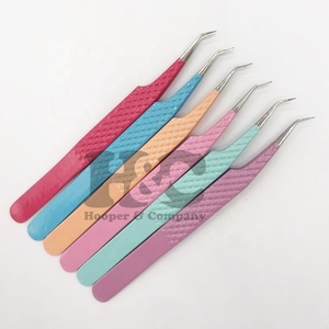 Pinzas profesionales Visón sostenible Pinzas de pestañas de acero inoxidable de 45 grados Herramienta de extensión de pestañas postizas de visón sostenible - Product Image 3