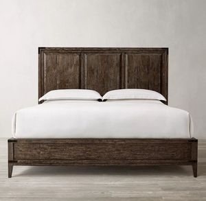 Plataforma Mayorista de Muebles de Dormitorio de Madera de Roble, Camas de Madera Tamaño King y Queen con Soportes de Esquina - Product Image 3