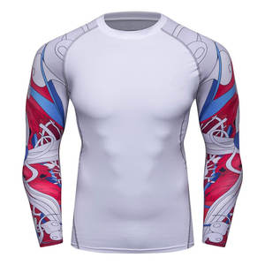 2026 New Customized Logo Best Selling Men's Long Sleeve <b>Rash</b> <b>Guard</b> Spandex/Polyester Low MOQ Quality Private Label Wholesale - Product Image 5