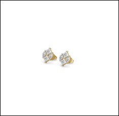 Boucles d'oreilles clous couronne de reine en or pur 18 carats avec diamant fantaisie de 1,26 carat cultivé en laboratoire, qualité EF VS VVS, bijoux sur mesure pour femmes - Product Image 5