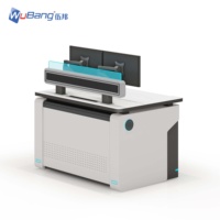 Console de salle de contrôle modulaire ergonomique avec système de gestion des câbles pour centre de commande