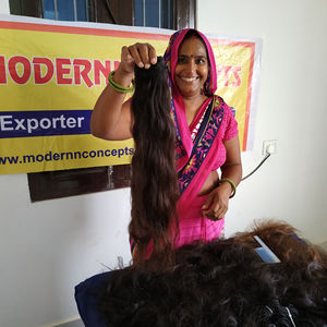 Extensiones de cabello humano indio recto de trama doble alineada con cutícula virgen 100% de alta calidad estilo cabello Remy cabello humano al por mayor - Product Image 6