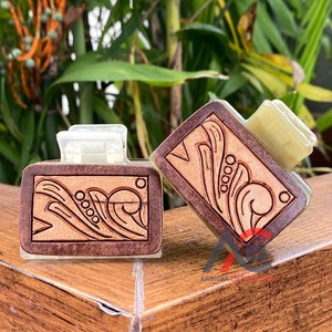 New Arrival Hand Tooled Leather Hair Claw Clip Western Hair <b>Accessories</b> for Women's Engraved Leather Square Shape Holiday Gift - Product Image 1
