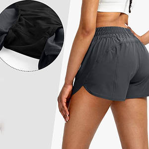 Short de course pour femme avec poches zippées Short de sport athlétique à taille haute - Product Image 4