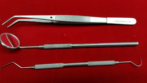 ชุดเครื่องมือทันตกรรมพื้นฐานชุดเครื่องมือทันตกรรมแบบใช้มือคลาส III เครื่องมือสำรวจปากผ้าฝ้าย #5 - Product Image 6
