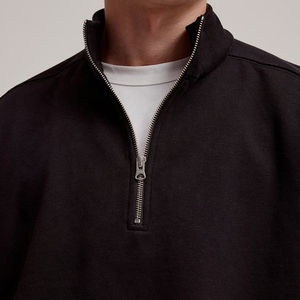 2025 New Design custom Color Women's Half Zipper Turtleneck Sweatshirt Lightweight Long Sleeve <b>Fleece</b> Fabric <b>Shirt</b> For <b>MEN</b> - Product Image 5