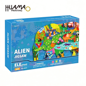 Rompecabezas de Animales con Formas Irregulares de Huamao, Juguete Educativo de Arte para Niños, Rompecabezas de Dinosaurio, Elefante, Panda, Juego en Caja de Regalo - Product Image 4