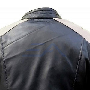 Blouson de moto en cuir léger pour homme, coupe-vent, respirant, uni, haute qualité, très vendu, facile à porter - Product Image 6