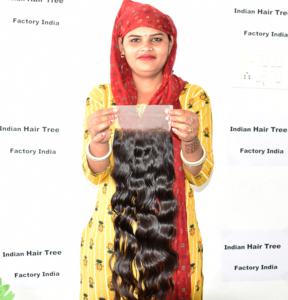 Prix usine Bon Produit Vierge Indien Fermeture Ondulés Doux Soyeux Naturel Grande Quantité Haute Qualité Cheveux Humains Alignés sur les cuticules - Product Image 3