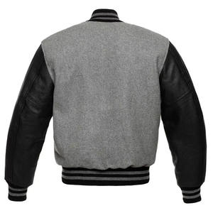 Chaqueta de Béisbol de Lana Lisa al por Mayor para Hombre, Chaqueta Universitaria con Letras Bordadas Personalizadas, Etiqueta Privada, Ropa Masculina al por Mayor - Product Image 3