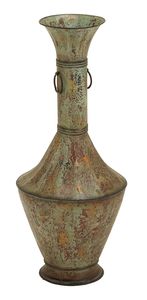 Vase à fleurs en métal au design antique de luxe, finition en fer poli doré unique, pièce maîtresse parfaite pour les mariages et les événements - Product Image 2