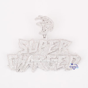 Iced Out Fully Hip Hop 925 Sterling Silver Lab Grown Diamond Colgante Letra inicial Joyería personalizada para hombres Mujeres - Product Image 1