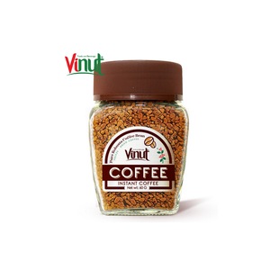 กาแฟโรบัสต้าแท้แบบฟรีซดราย ผู้จัดจำหน่ายจากเวียดนาม บรรจุขวดแก้ว 60 กรัม กาแฟสำเร็จรูป ขายส่ง ผู้นำเข้า VINUT - Product Image 1